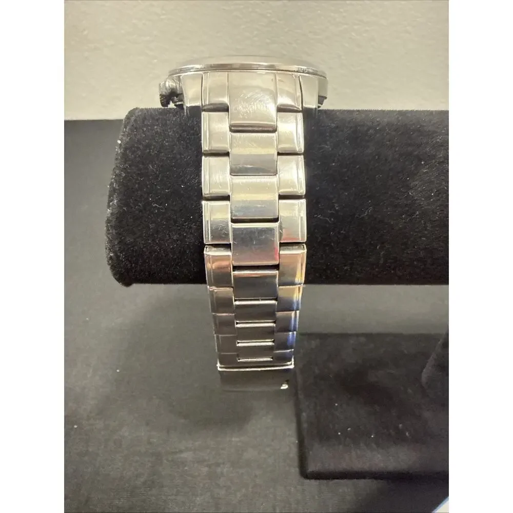 Men’s Fossil Grant Wristwatch FS-4736 W/Box New Battery 44mm Case 7.75” Band